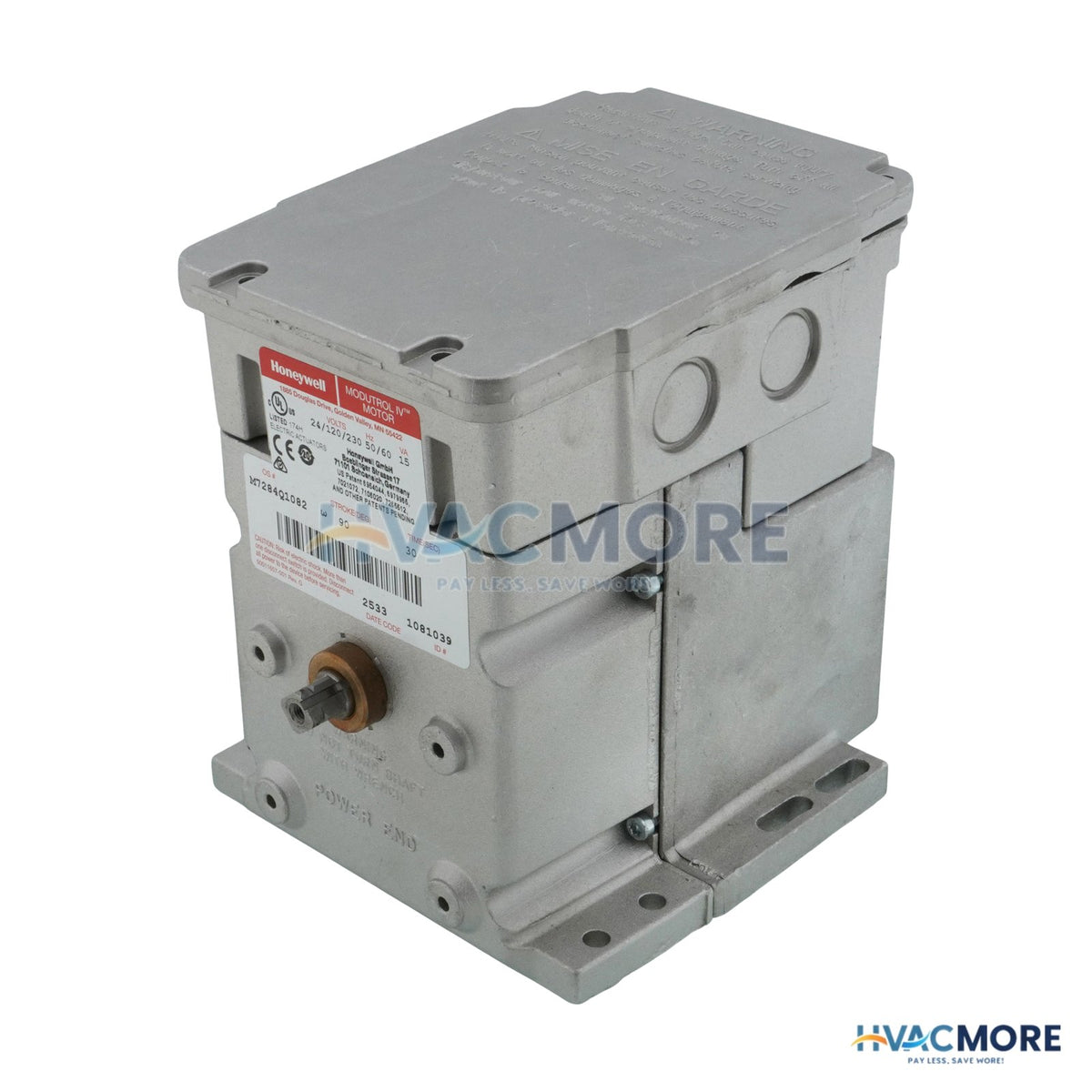 Honeywell 24/120/240V Non SR Mod. Actuator W/ 2 aux. switch 150 lb-in, 90° stroke M7284Q1082