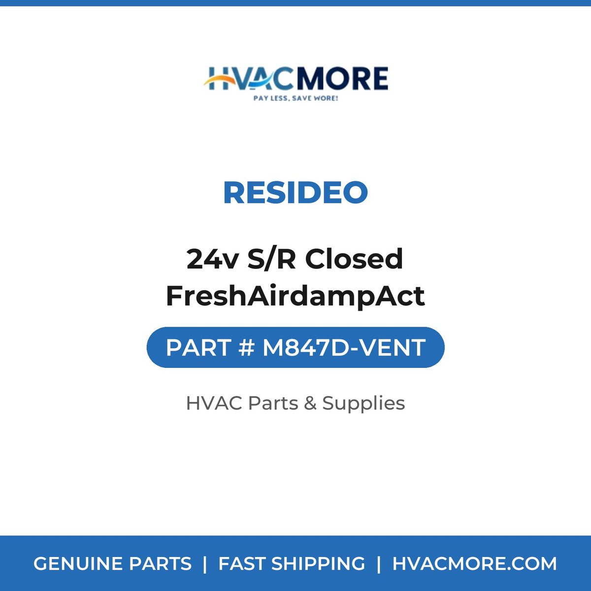 Resideo 24v S/R Closed FreshAirdampAct M847D-VENT