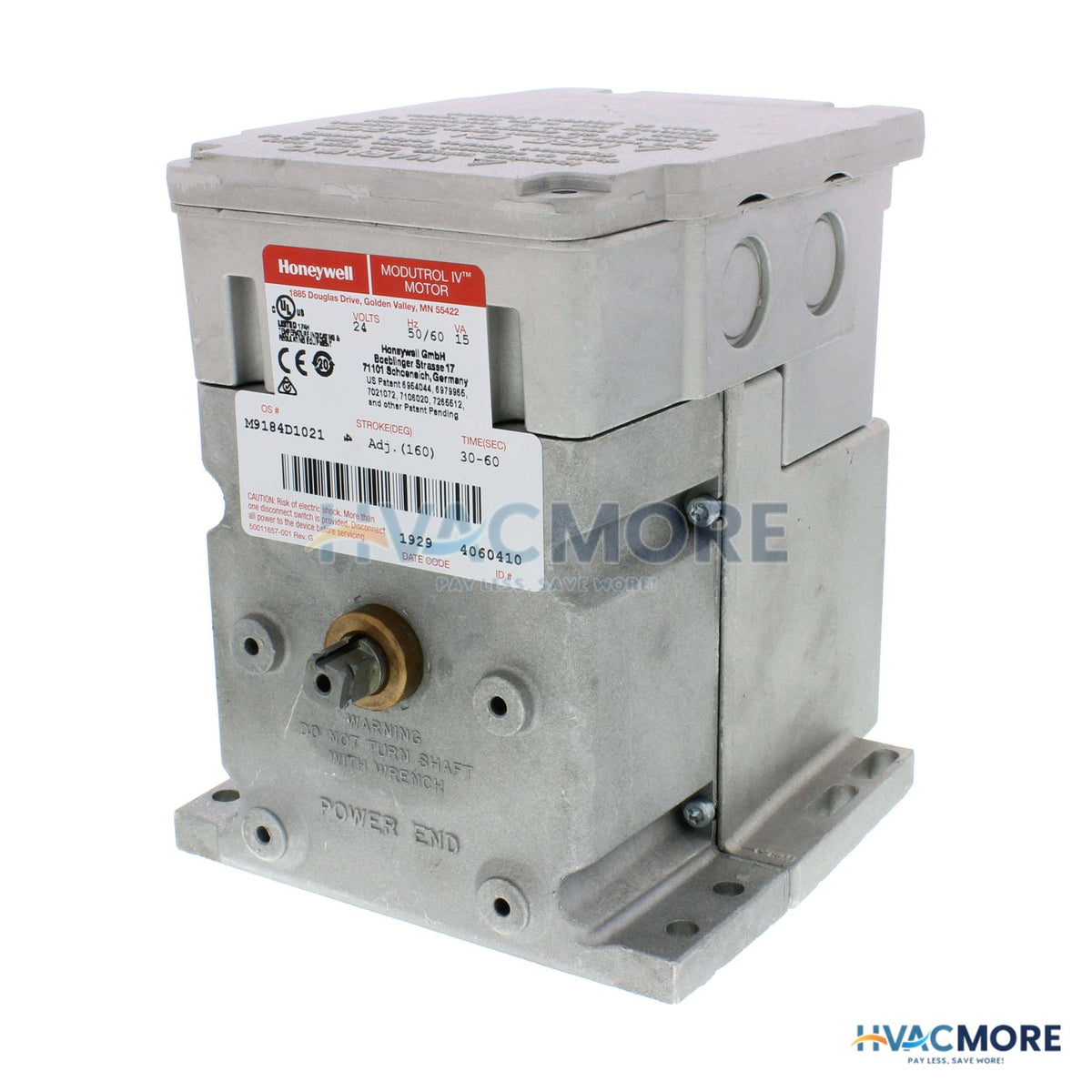 Honeywell 24V Non SR Foot Mounted Actuator, 150 lb-in M9184D1021