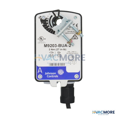 Johnson Controls Electric Spring Return On/Off Actuator with 48" 18 AWG Appliance Cable M9203-BUA-2