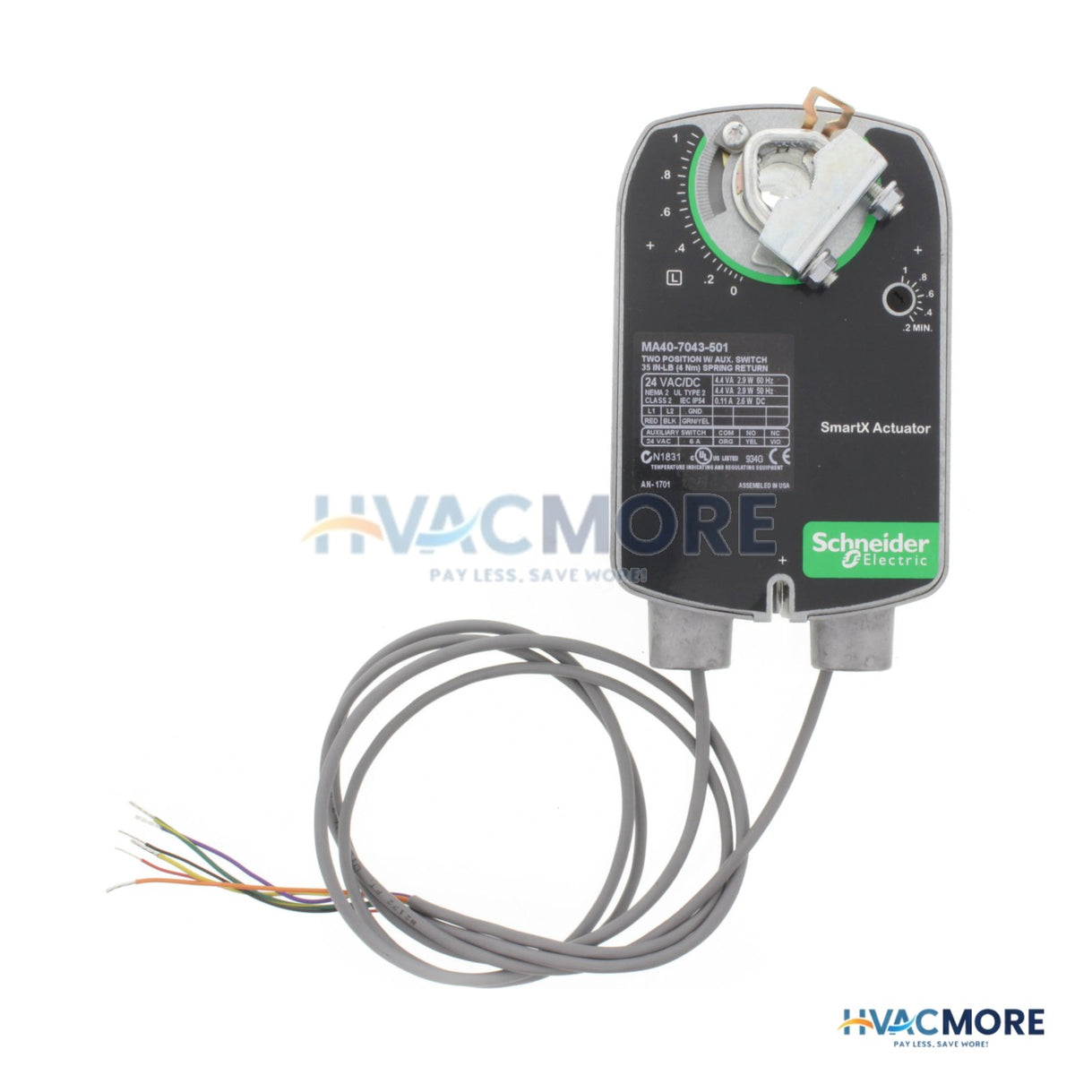 Barber Colman 35 lb-in DuraDrive Actuator W/ Aux Switch (24V) MA40-7043-501