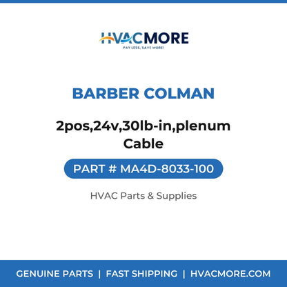 Barber Colman 2pos,24v,30lb-in,plenum Cable MA4D-8033-100
