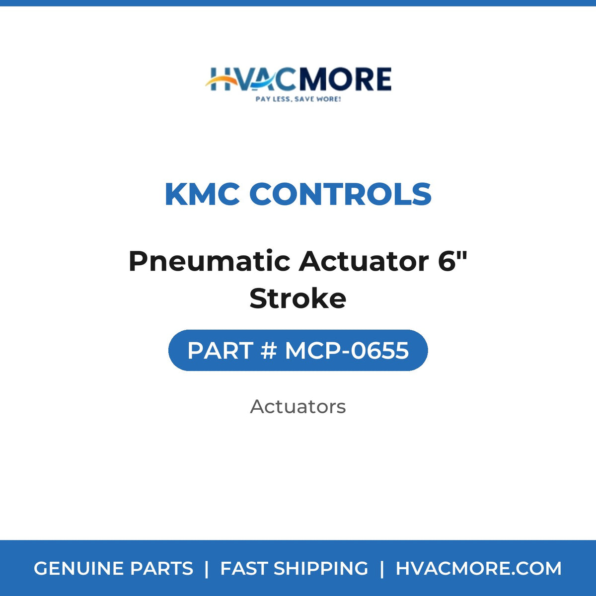 KMC Controls Pneumatic Actuator 6" Stroke MCP-0655
