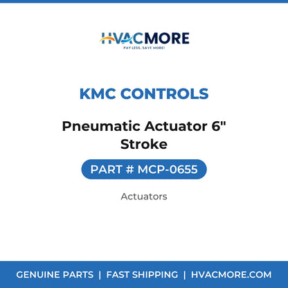 KMC Controls Pneumatic Actuator 6" Stroke MCP-0655