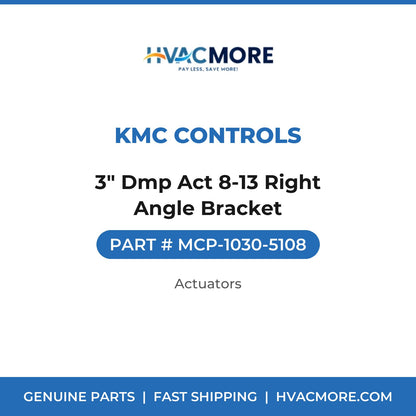 KMC Controls 3" Dmp Act 8-13 Right Angle Bracket MCP-1030-5108