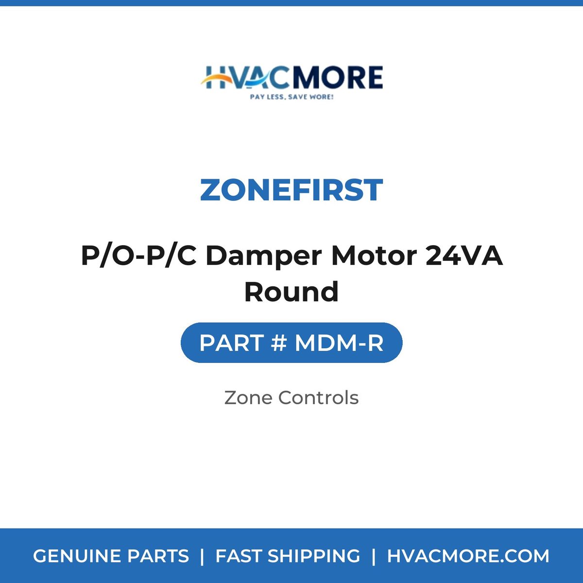 ZoneFirst P/O-P/C Damper Motor 24VA Round MDM-R