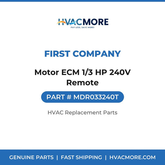 First Company Motor ECM 1/3 HP 240V Remote MDR033240T