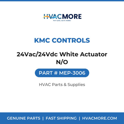 KMC Controls 24Vac/24Vdc White Actuator N/O MEP-3006