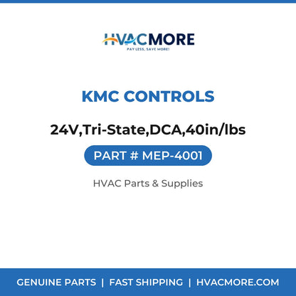 KMC Controls 24V,Tri-State,DCA,40in/lbs MEP-4001