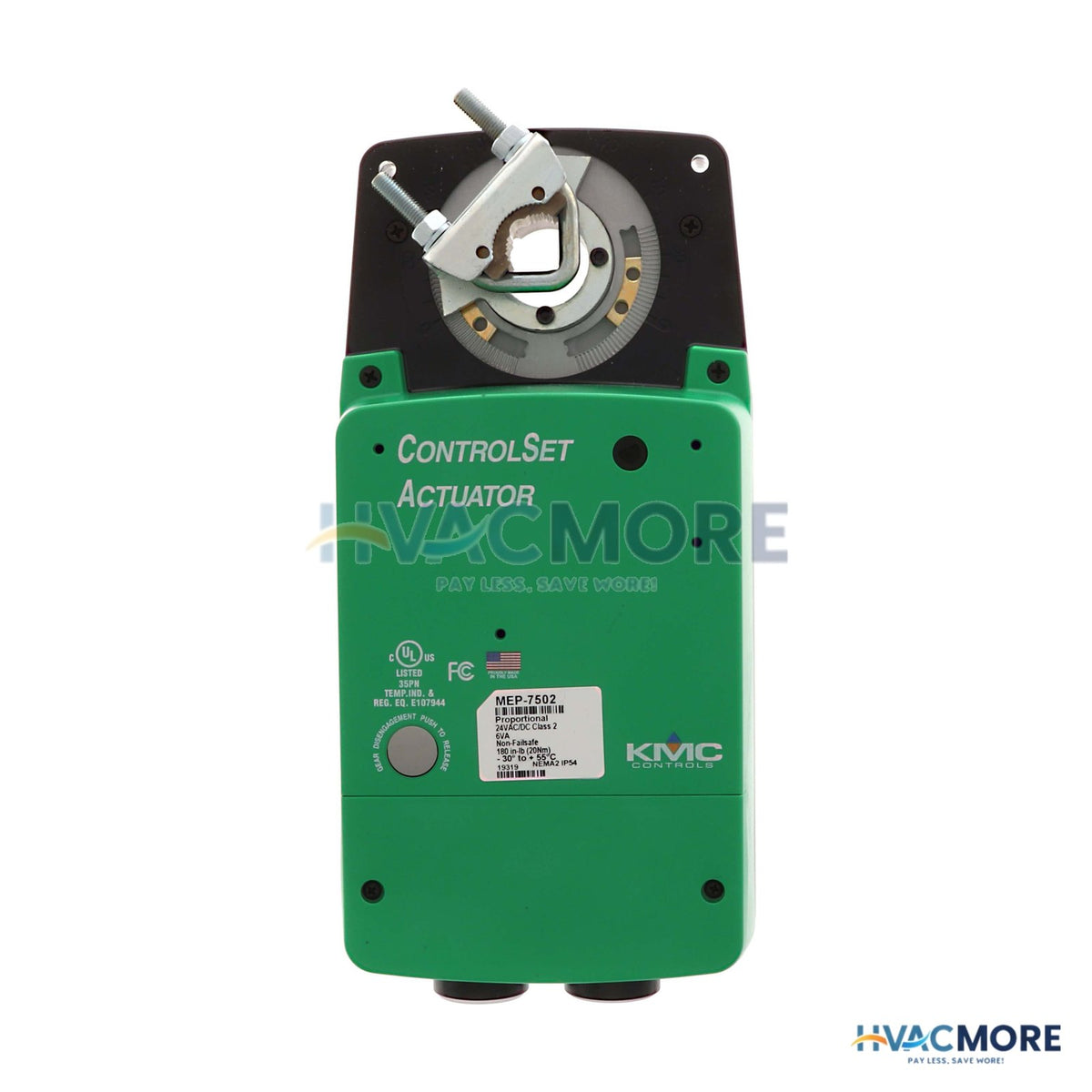 KMC Controls Direct-Coupled ControlSet Actuators, Prop. 2-10 VDC with Feedback (180 in-lb) MEP-7502