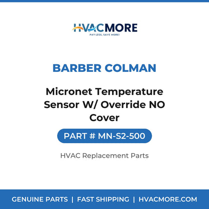 Barber Colman Micronet Temperature Sensor W/ Override NO Cover MN-S2-500