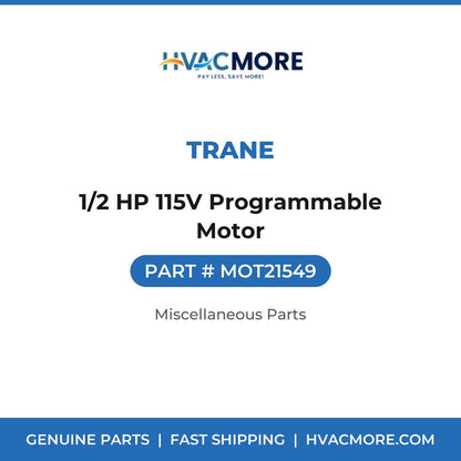 Trane 1/2 HP 115V Programmable Motor MOT21549