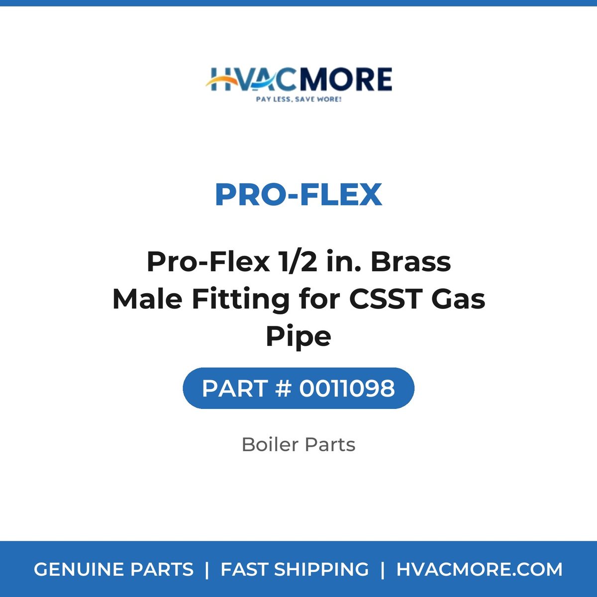 Pro-Flex 1/2 in. Brass Male Fitting for CSST Gas Pipe - 0011098