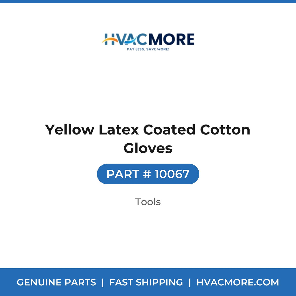 Yellow Latex Coated Cotton Gloves - 10067