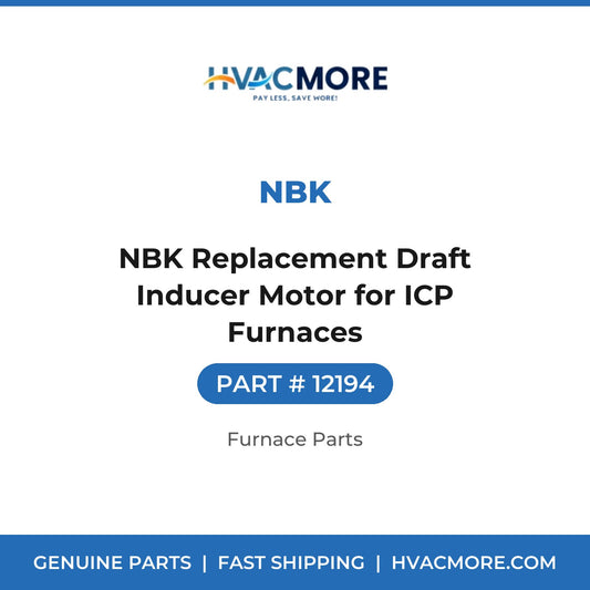 NBK Replacement Draft Inducer Motor for ICP Furnaces - 12194