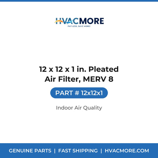 12 x 12 x 1 in. Pleated Air Filter, MERV 8 - 12x12x1