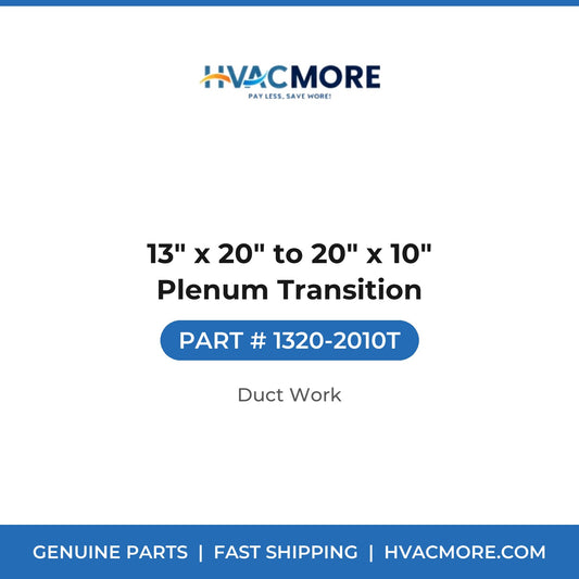 13" x 20" to 20" x 10" Plenum Transition - 1320-2010T