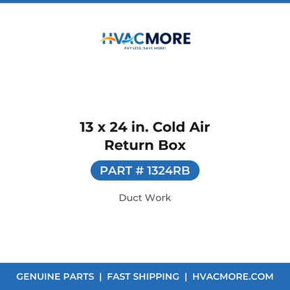 13 x 24 in. Cold Air Return Box - 1324RB