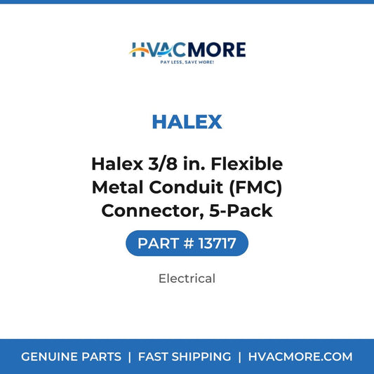 Halex 3/8 in. Flexible Metal Conduit (FMC) Connector, 5-Pack - 13717