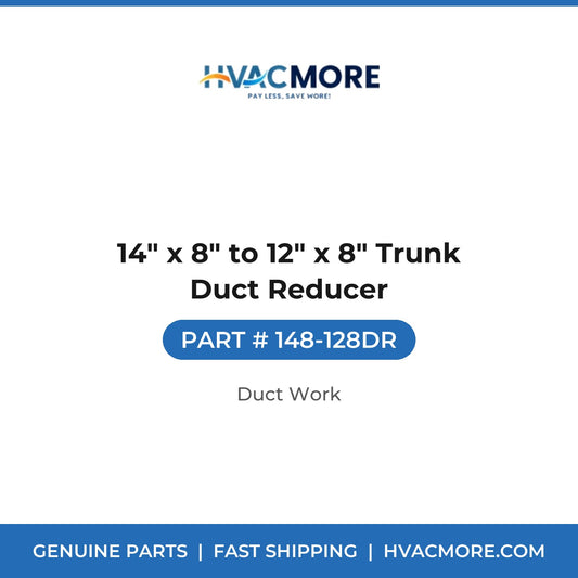 14" x 8" to 12" x 8" Trunk Duct Reducer - 148-128DR