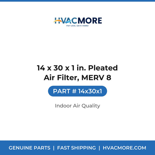 14 x 30 x 1 in. Pleated Air Filter, MERV 8 - 14x30x1