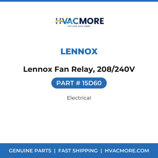 Lennox Fan Relay, 208/240V - 15D60