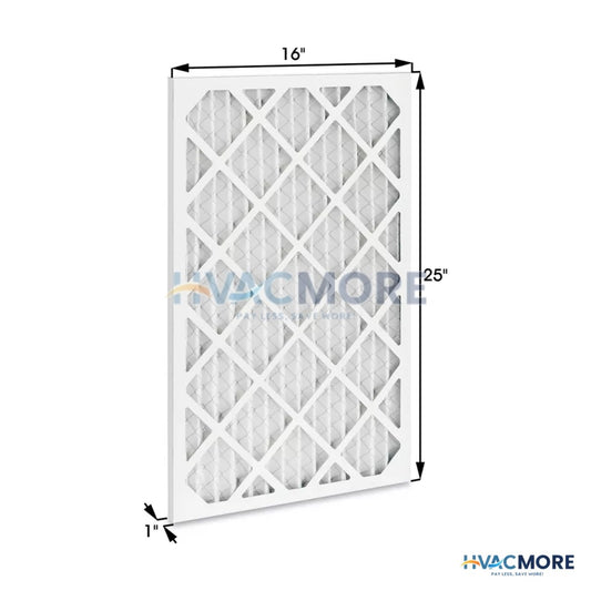 16 x 25 x 1 in. Pleated Air Filter, MERV 8 - 16X25X1