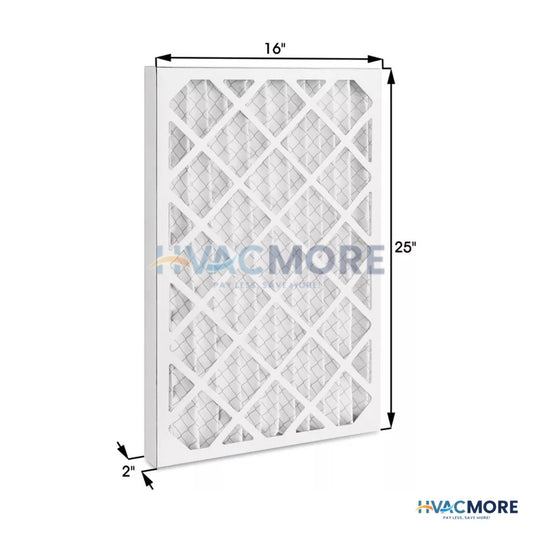 16 x 25 x 2 in. Pleated Air Filter, MERV 8 - 16X25X2