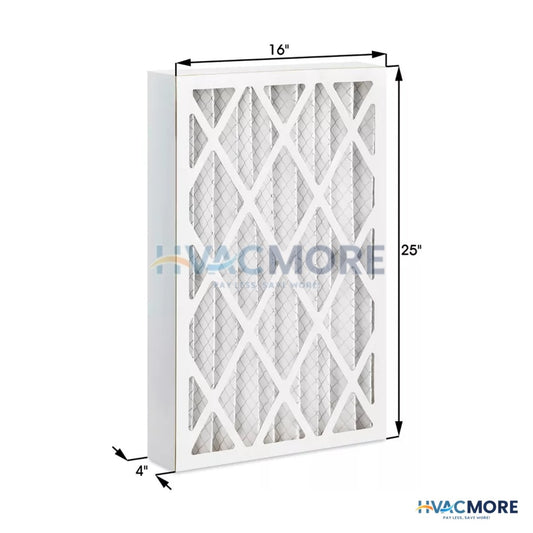 16 x 25 x 4 in. Pleated Air Filter, MERV 8 - 16X25X4