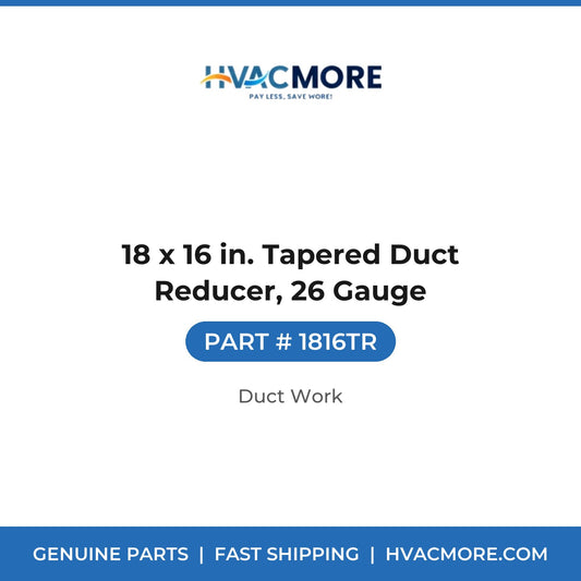 18 x 16 in. Tapered Duct Reducer, 26 Gauge - 1816TR