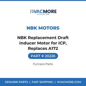 NBK Replacement Draft Inducer Motor for ICP, Replaces A172 - 20226