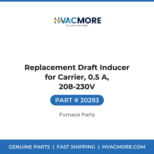 Replacement Draft Inducer for Carrier, 0.5 A, 208-230V - 20293