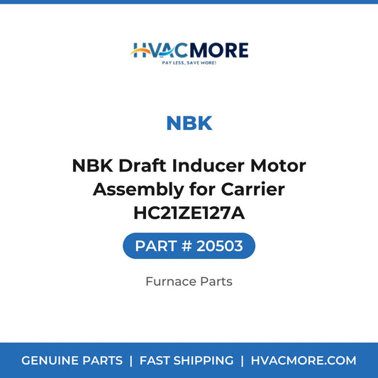 NBK Draft Inducer Motor Assembly for Carrier HC21ZE127A - 20503