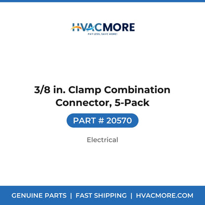 3/8 in. Clamp Combination Connector, 5-Pack - 20570