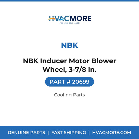 NBK Inducer Motor Blower Wheel, 3-7/8 in. - 20699