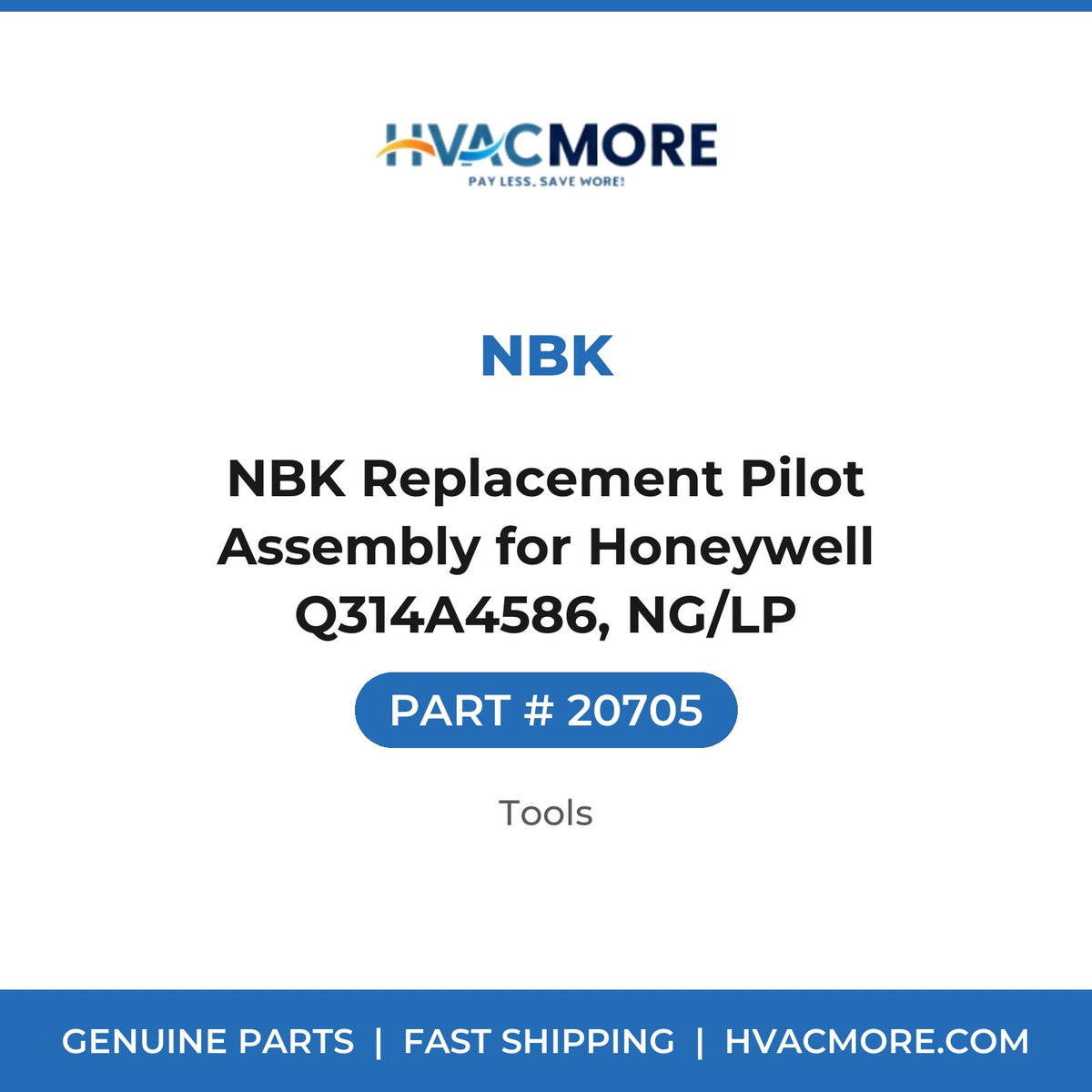 NBK Replacement Pilot Assembly for Honeywell Q314A4586, NG/LP - 20705