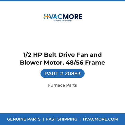 1/2 HP Belt Drive Fan and Blower Motor, 48/56 Frame - 20883