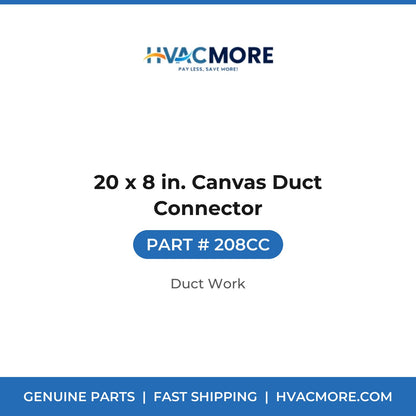 20 x 8 in. Canvas Duct Connector - 208CC
