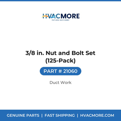 3/8 in. Nut and Bolt Set (125-Pack) - 21060