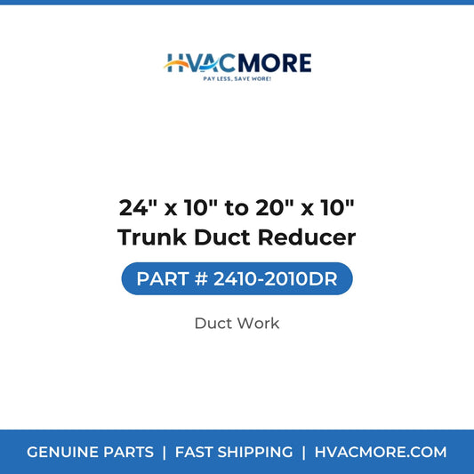 24" x 10" to 20" x 10" Trunk Duct Reducer - 2410-2010DR