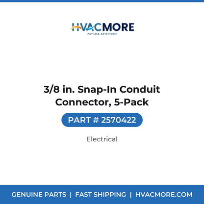 3/8 in. Snap-In Conduit Connector, 5-Pack - 2570422