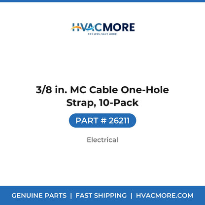 3/8 in. MC Cable One-Hole Strap, 10-Pack - 26211