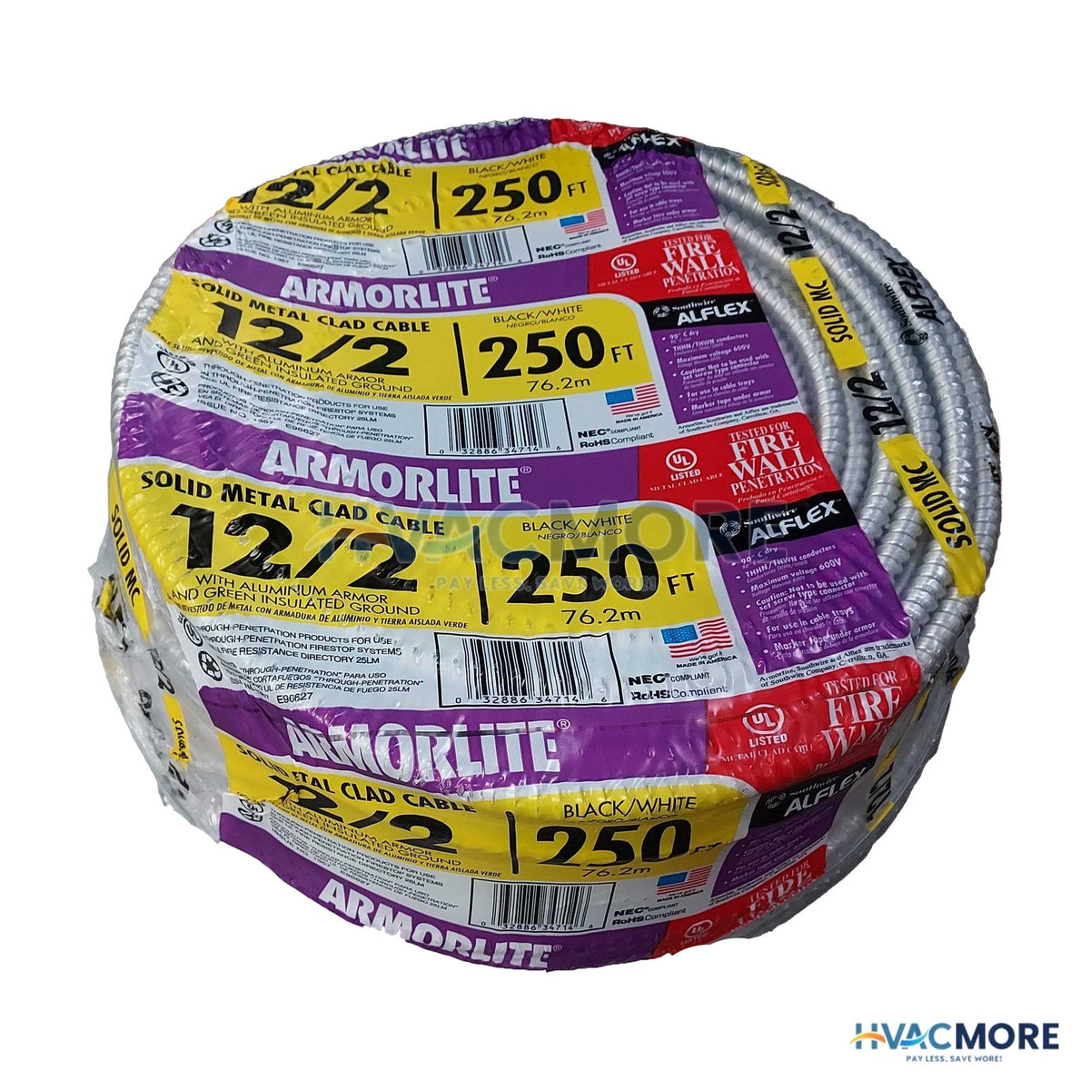 12/2 MC Armored Cable, 250 ft. - 3073441