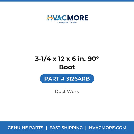 3-1/4 x 12 x 6 in. 90° Boot - 3126ARB