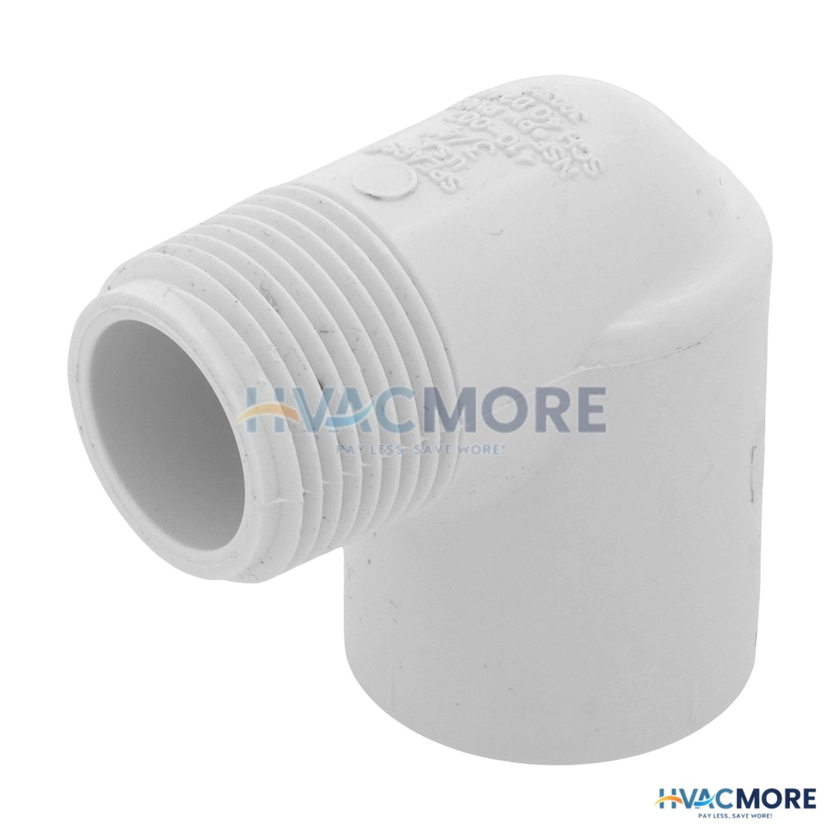 3/4 in. PVC Schedule 40 90 Degree Street Elbow, MIPT x Socket - 410-007