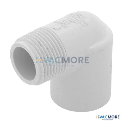3/4 in. PVC Schedule 40 90 Degree Street Elbow, MIPT x Socket - 410-007