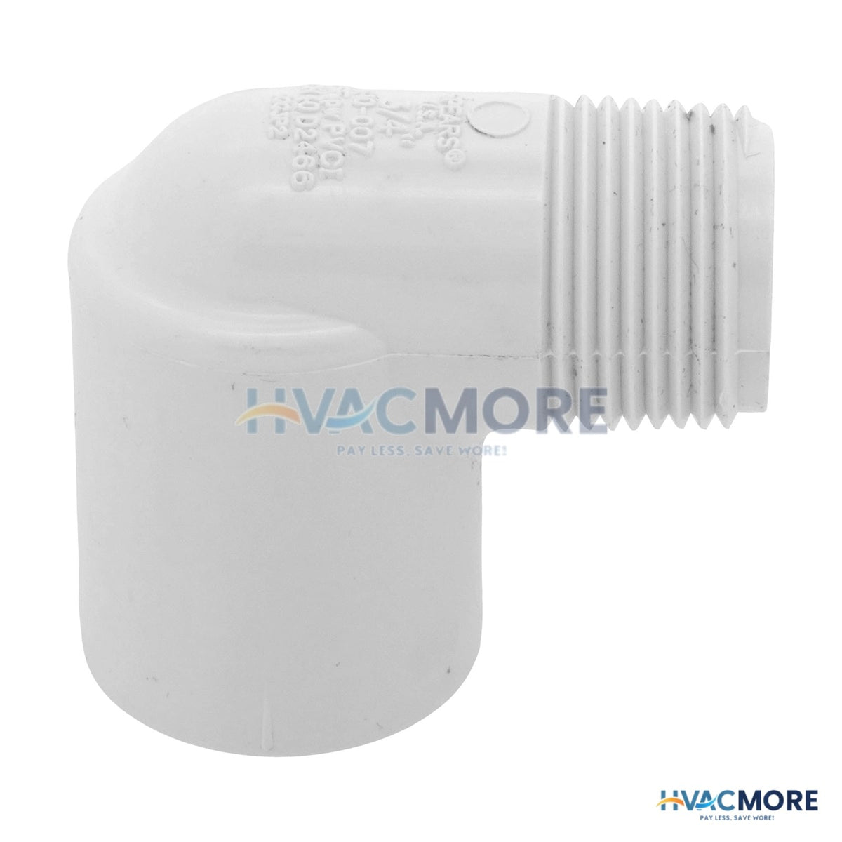 3/4 in. PVC Schedule 40 90 Degree Street Elbow, MIPT x Socket - 410-007