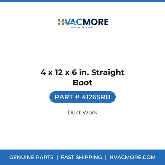 4 x 12 x 6 in. Straight Boot - 4126SRB