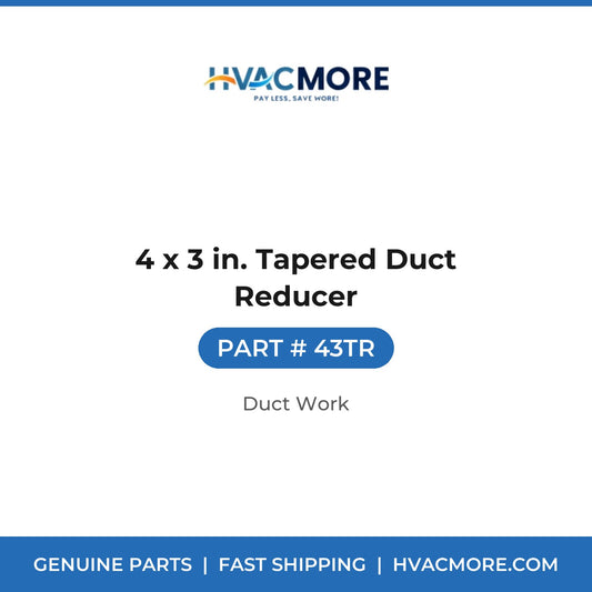 4 x 3 in. Tapered Duct Reducer - 43TR