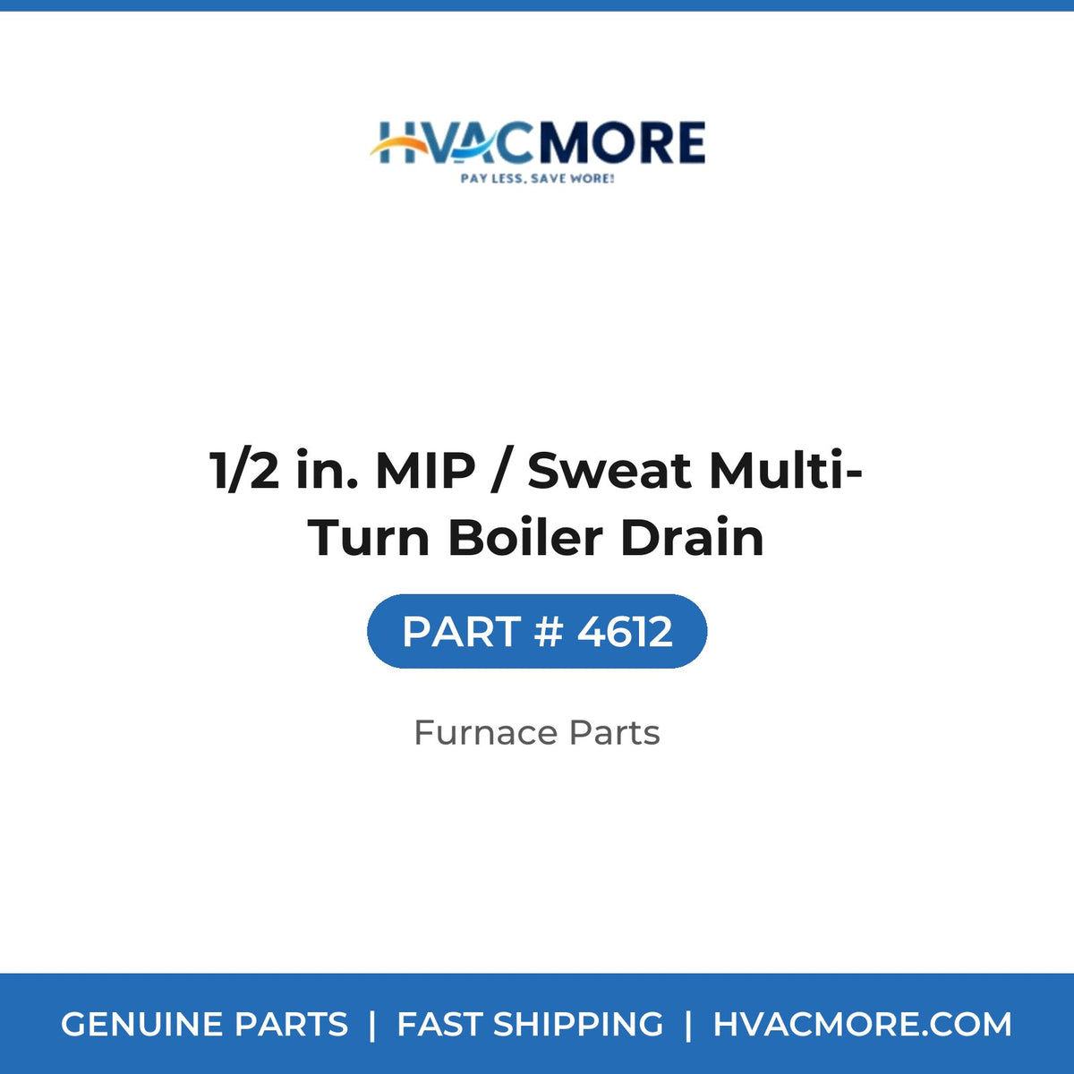 1/2 in. MIP / Sweat Multi-Turn Boiler Drain - 4612
